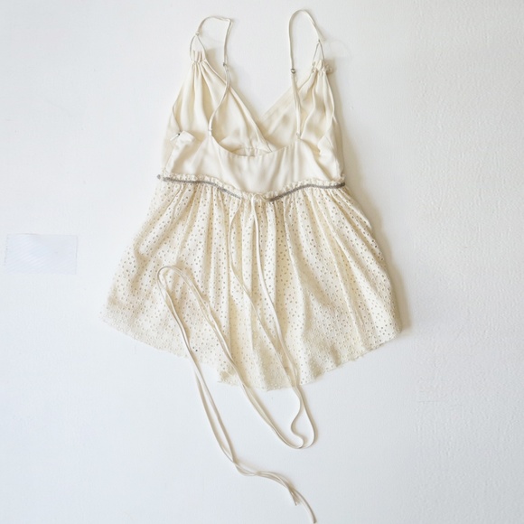 3.1 Phillip Lim Silk Ivory Lace Pleated Ruffle Top - Picture 5 of 8